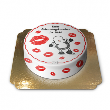 Tort urodzinowy z pocałunkiem sheepworld