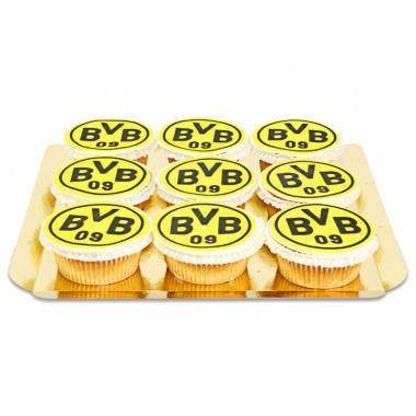 BVB - babeczki z logo Borussia Dortmund, 9 sztuk