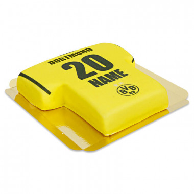 BVB - żółty tort w kształcie koszulki piłkarskiej