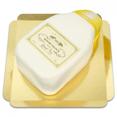 Tort w kształcie szampana - biały