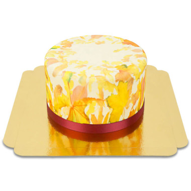 Jesienny tort w kształcie liścia Deluxe