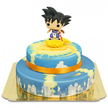 Mały Son Goku® na chmurce Kinto 2-piętrowy tort Dragon Ball®