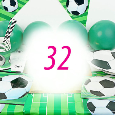 Zestaw Piłki Nożnej dla 32 Osób- bez Tortu