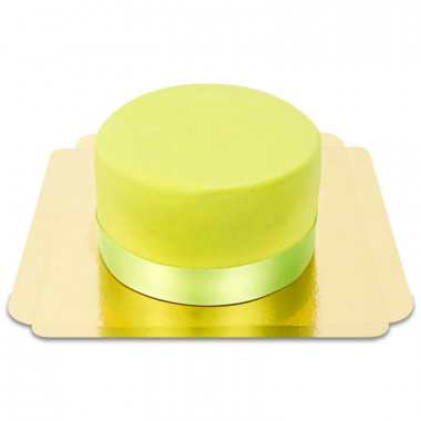 Zielony tort Deluxe ze wstążeczką- podwójna wysokość