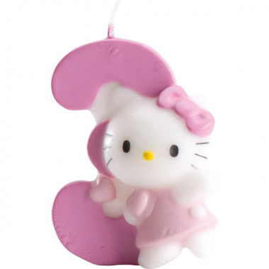 Świeczka tortowa Hello Kitty z cyfrą 3