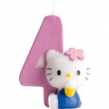 Świeczka tortowa Hello Kitty z cyfrą 4