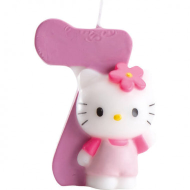 Świeczka tortowa Hello Kitty z cyfrą 7