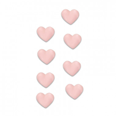 Cukrowe różowe serca (8 sztuk)