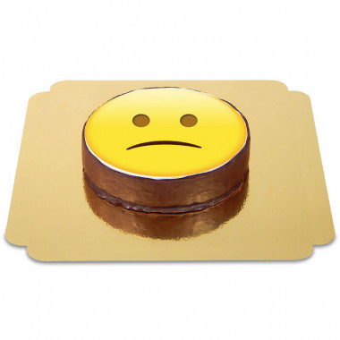 Tort Sachera czekoladowy z emotikonką - smutny