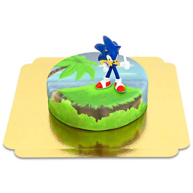 Figurka Sonic® na torcie w kształcie wyspy