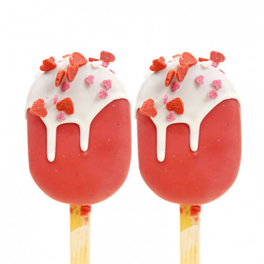 Walentynkowe-Cake-Popsicle- czerwone (10 sztuk)