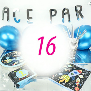 Kosmiczny zestaw imprezowy dla 16 osób - bez tortu