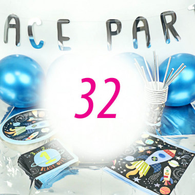 Kosmiczny zestaw imprezowy dla 32 osób - bez tortu