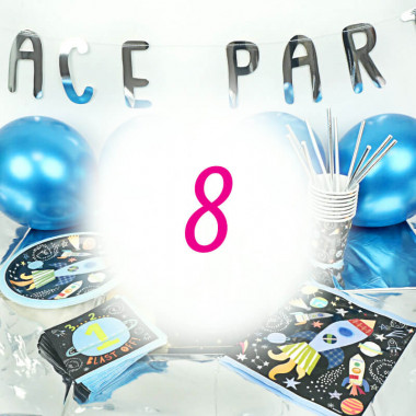 Kosmiczny zestaw imprezowy dla 8 osób - bez tortu