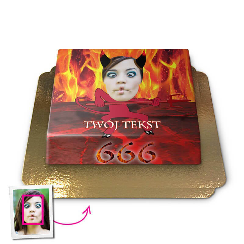 Tort Face-Cake - Diabeł