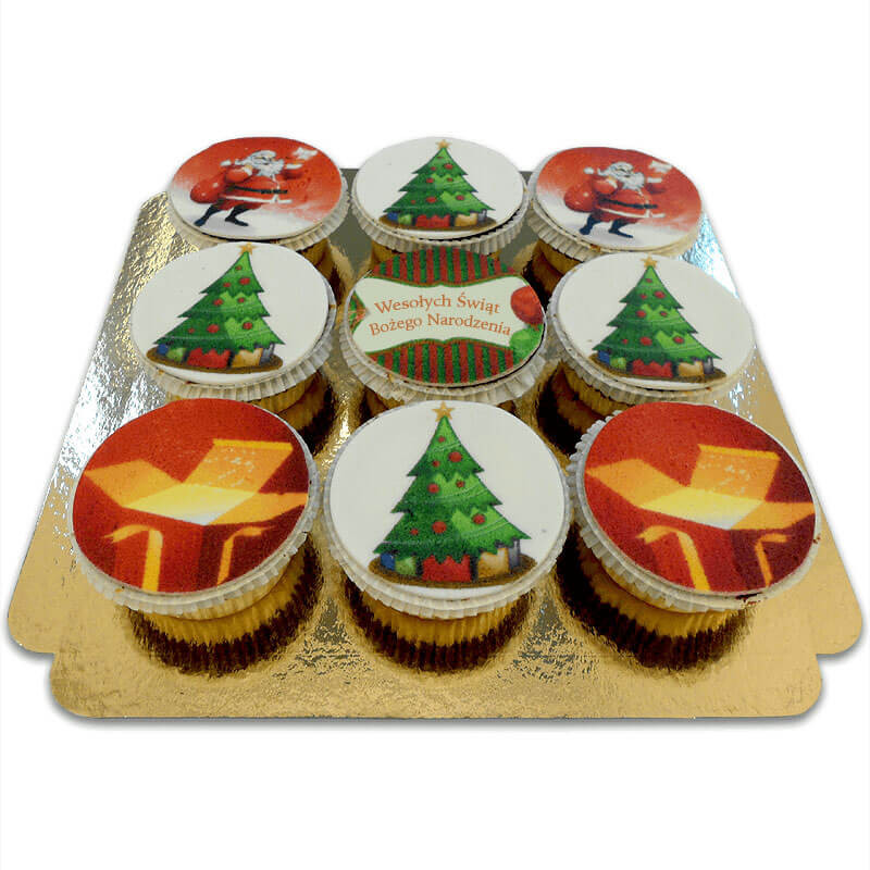 Weihnachts-Cupcakes, 9 Stück PL