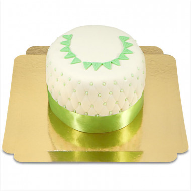 Tort Happy Birthday Deluxe - zielony - podwójna wysokość
