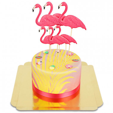 Tort Deluxe z flamingiem