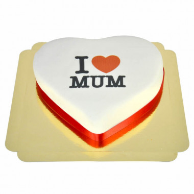 Tort w kształcie serca - I Love Mum 
