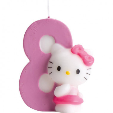 Świeczka tortowa Hello Kitty z cyfrą 8