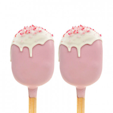 Walentynkowe Cake- Popsicle- różowe  (10 sztuk)