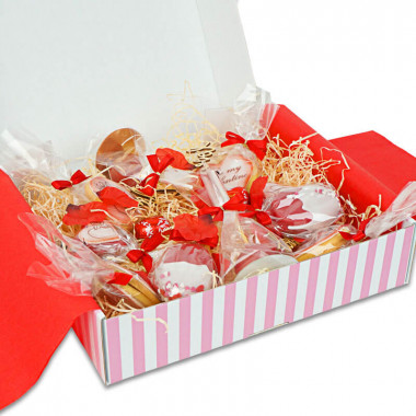 Walentynkowe pudełko-prezent- czerwone