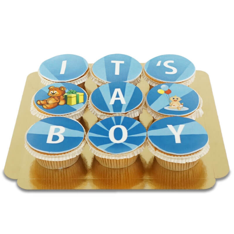 It's a boy Cupcakes, 9 Stück