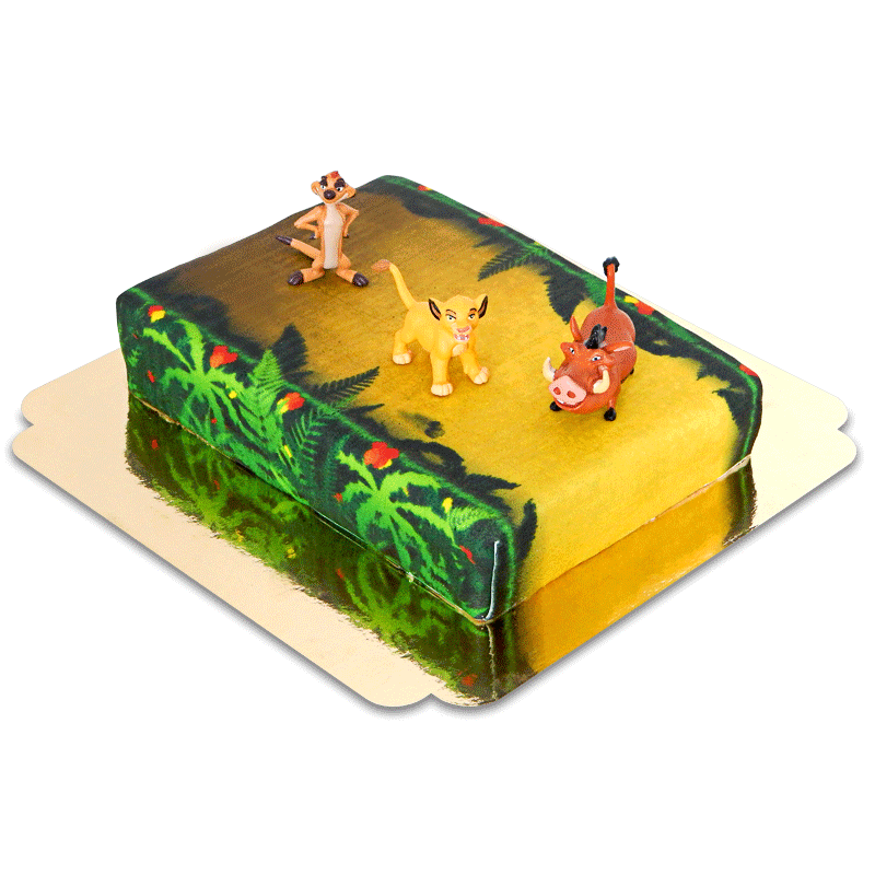 Simba, Timon & Pumba auf Dschungel-Torte